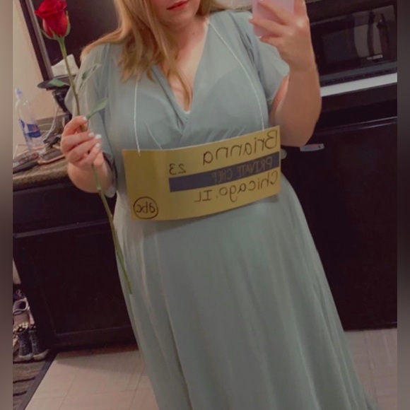 Green bridesmaid dress size 26 - Picture 3 of 3